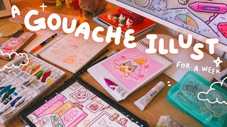 Gouache Sketchbook Procreate Illust Little Pleasure In My Ordinary Week Art Vlog