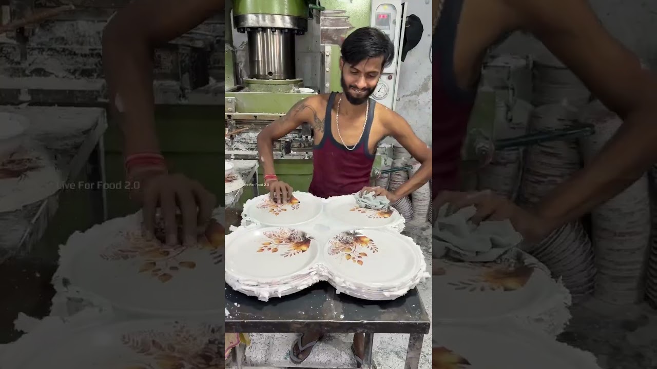 शादी-पार्टी में खाना खाने वाला Dinner Plate actory मेंकैसे बनता है