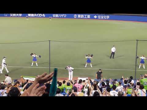 ヤクルトスワローズ 田口投手 勝利パフォーマンス 2021年10月5日 対巨人戦