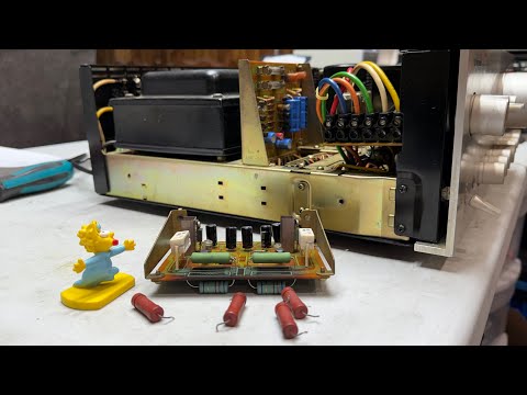 PIONEER STEREO AMPLIFIER A-008 本体(JUNK) Pioneer A-008 Part 2 - Protection Fault Diagnosis - YouTube