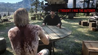 The Gang's Reaction to Arthur Being Covered in Blood | RDR2