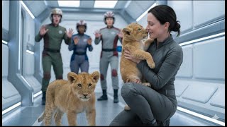 De Welpen Oefenden De Roofdierblik - Een Mensenmeisje Kuste Hun Neuzen En Verpestte De Hele Intimidatie.