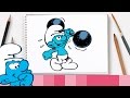 كيف ترسم قوي السنافر