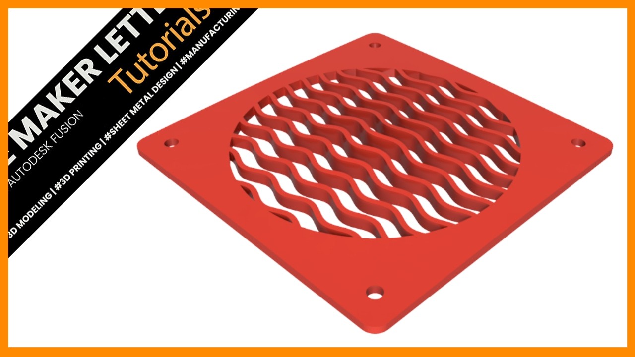 Wave Fan Design Sine Wave Fan Grille in Fusion – Step-by-Step Tutorial - YouTube