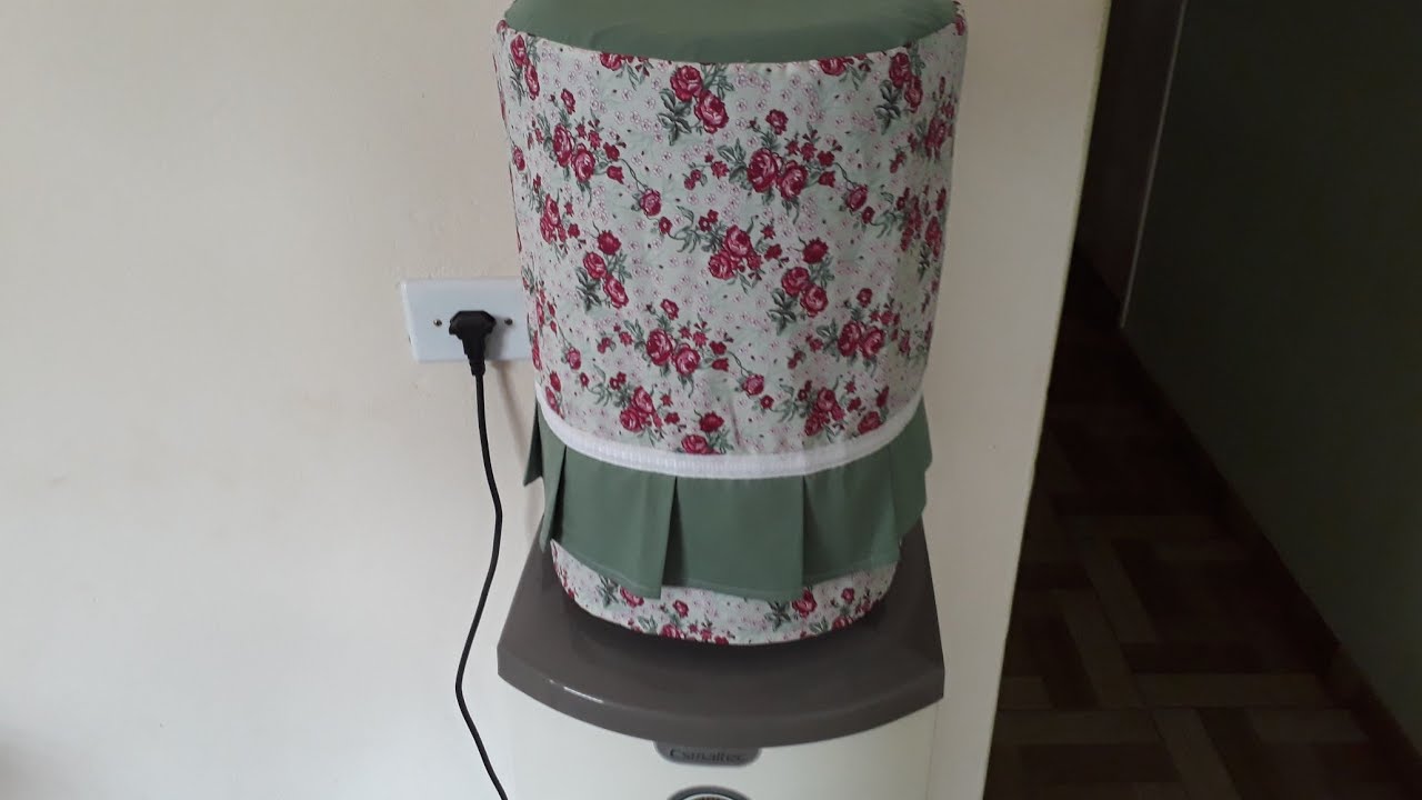 Capa de galão de água de 20 litros com costuras embutidas.