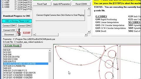 CNC Executing G-Code with RoutBot CNC software