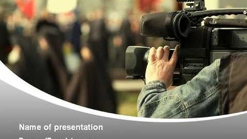 News Operator PowerPoint Template by PoweredTemplate.com