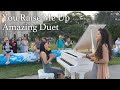 You Raise Me Up: Amazing Spontaneous Opera Duet On A Street Piano