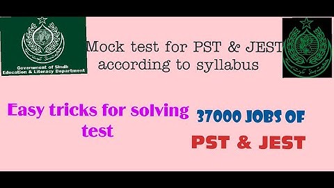 Mock test for #PST & #JEST