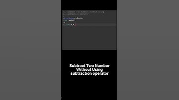 subtract Two Number without Using subtraction operator #coding #feedshorts