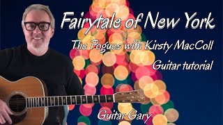 Fairytale of New York - The Pogues with Kirsty MacColl guitar tutorial