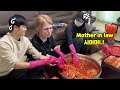 Making Kimchi For The FIRST TIME with KOREAN MOTHER IN LAW  *AWKWARD*