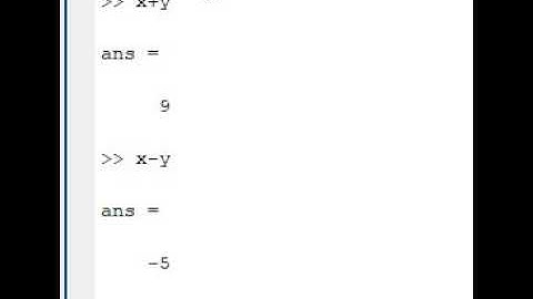 Suma, Resta, Multiplicación y División de Variables Numéricas en Matlab