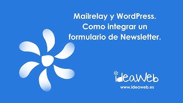 MaiRelay y WordPress Añadir formulario de subscripción a newsletter en nuestra página web