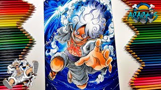 Drawing - Monkey D Luffy ' Gear 5 ' ( One Piece )