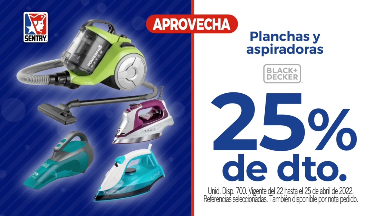 Renueva y ahorra con Sentry - Planchas y Aspiradoras Black + Decker -  YouTube