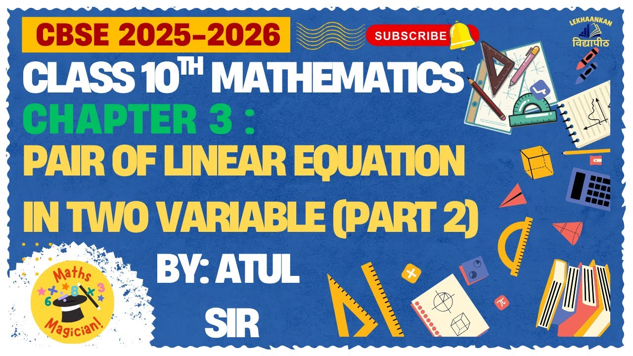📐 Linear Equations in Two Variables – Part 2 | Class 10 Maths | Word ...