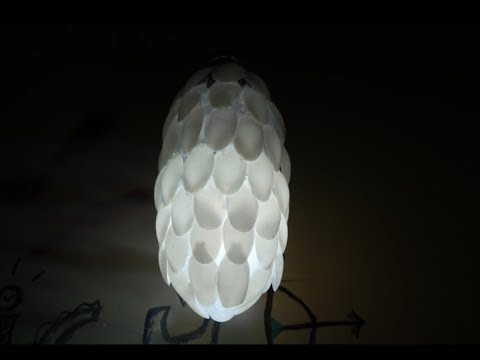 DIY How To Make Spoon Lamp With Plastic Bottle - Unique room decor