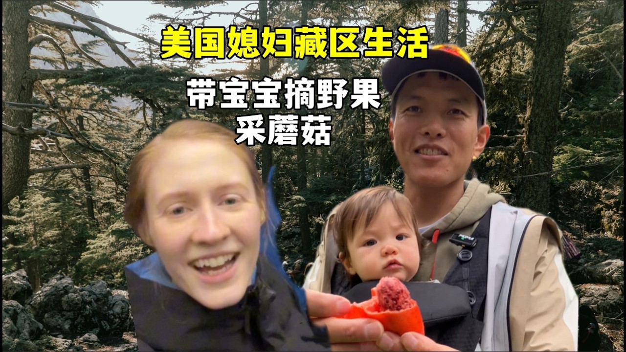 美国媳妇嫁藏区，摘野果、采蘑菇Took friends wild-picking in China's Tibetan countryside — berries, mushrooms🍄