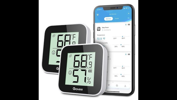 GoveeLife Bluetooth Hygrometer Thermometer H5104 White - Govee