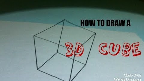 3D Drawing a simple Cube - No Time Lapse -How to Draw 3D Cube