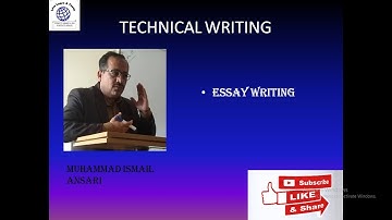 Technical writing "Essay writing" by M. Ismail Ansari