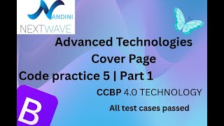 Advance Technology Cover Page|Code practice 5|Part 1|BuildYourOwnStatic Website|Bootstrap|HTML|CSS