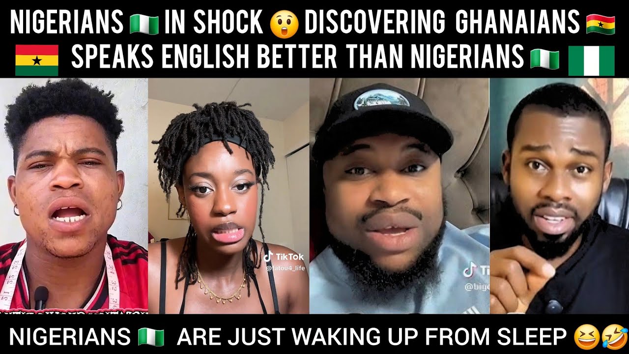 Нигерийцы 🇳🇬 в шоке 😲 Открывая для себя ганцев 🇬🇭, которые говорят по-английски лучше, чем нигери...