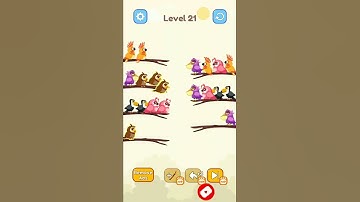 Bird sort color level 21 #shorts #sivmgame