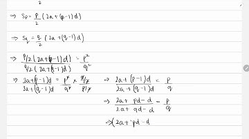 Q) if a1, a2 ... an be the terms of an AP. If Sp/Sq = p²/q²,find a6/a21