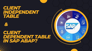 Client Dependent table & Client Independent table