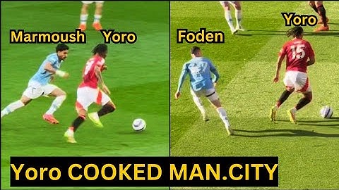 Leny Yoro showcase CRAZY SKILLS Toying Foden & Marmoush during Man United vs Man City game yesterday