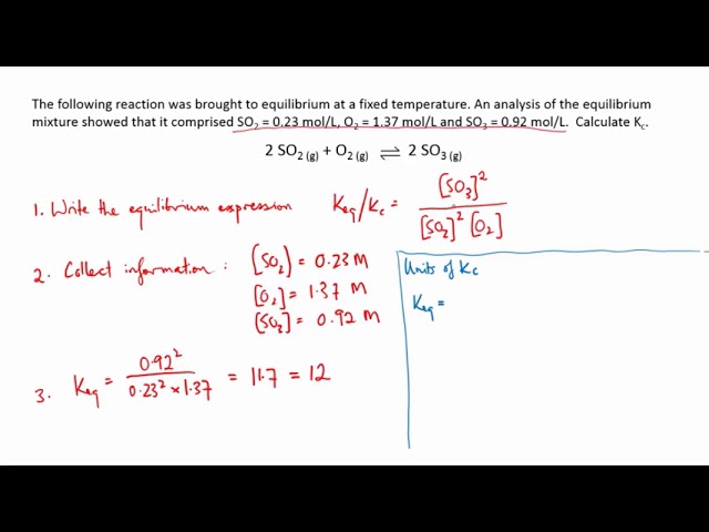 ⁣Equilibrium expression worked example 2 | Equilibrium | meriSTEM