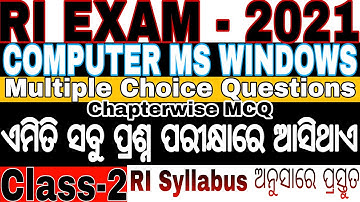 RI Exam 2021 | RI Computer Questions | MS Windows | Class-2 | Important MCQ |Most selected Questions
