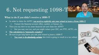 Costly Tax-Filing Mistake #6: Not Requesting a 1098-T from your School to Claim the AOTC