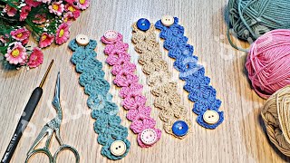 وصلة/ماسك للكمامة كروشيه غرزة الصدفة/مشاريع صغيرة كروشيه /How to crochet easy ear saver