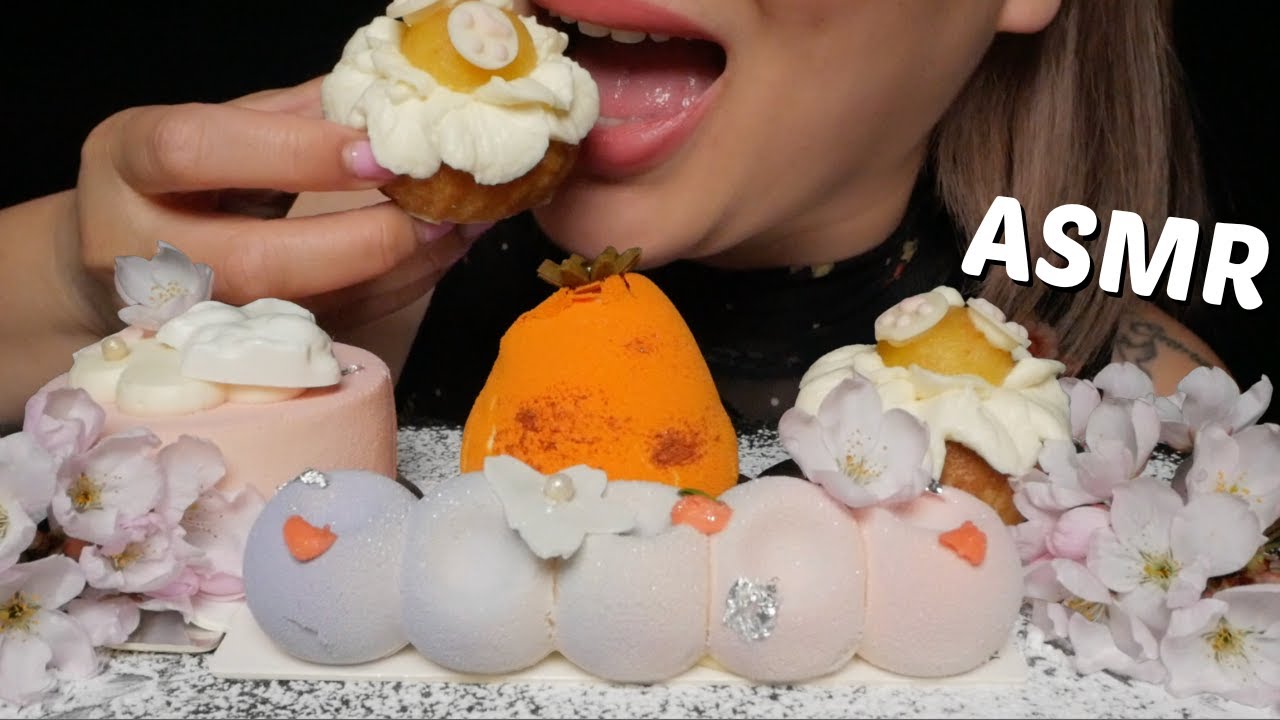 MOUSSE CAKES *Limited Edition ASMR NO Talking Relaxing Eating Sounds |N.E Let's Eat