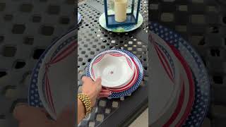 Home Reflections 12-Piece Melamine Dinnerware Set @@QVC, Inc #dinnerware #july4 #independenceday
