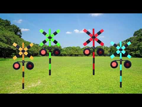 【踏切アニメ】さまざまな形の踏切カンカン 206 Railroad crossings of various shapes 206