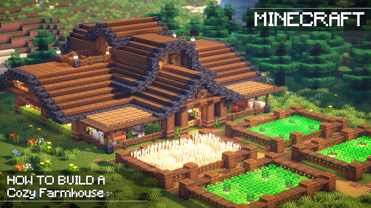 Minecraft | How to Build a Survival Farm House - YouTube