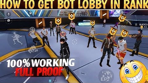 How To Get Bot Lobby In Ranked Game | Free Fire Noob Lobby Trick | Bot Lobby Glitch Free Fire |