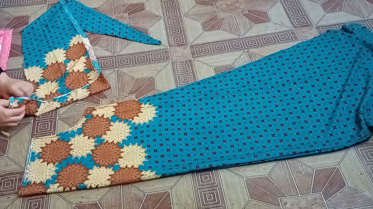 فصال وخياطة دشداشه كلوش قياس xxxL🌺مع طريقة عمل مسطره للدكم🌺للمبتدءات سهل وبسيط