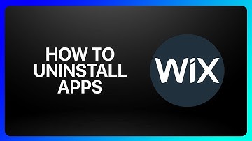 How To Uninstall Apps On Wix Tutorial