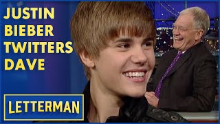 Justin Bieber Hits Dave Up On Twitter | Letterman