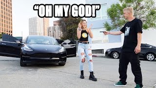 Surprising my Girlfriend With a new Tesla!