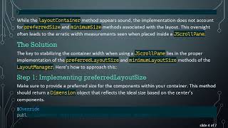 Solving Unreliable Container Width in JScrollPane with Java Swing
