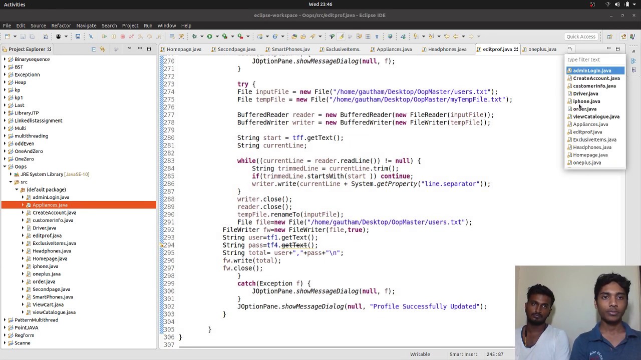 Java Project Shopping Application Java Swings CSV Files YouTube