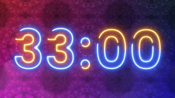 33 Minute Timer - 1980 seconds Timer - Clean & Simple Timer