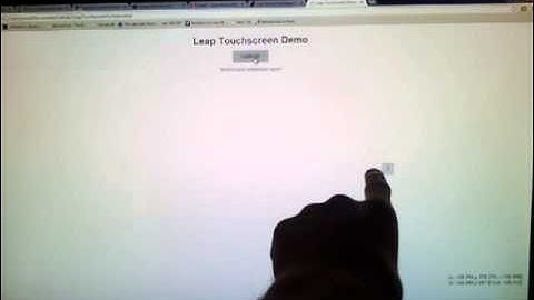 Leap Motion JavaScript Touchscreen Demo