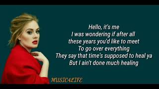 Adele - Hello (Lyrics)